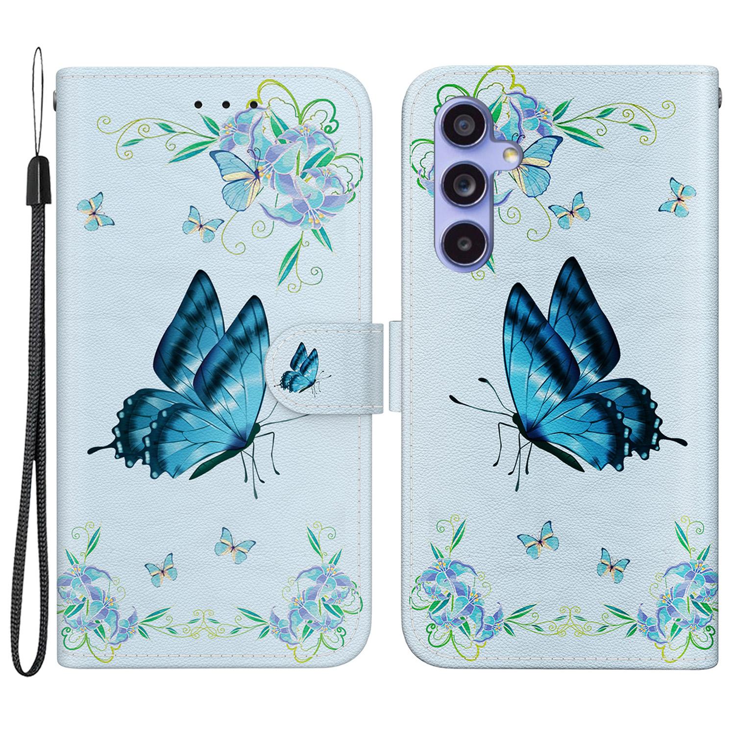 

For Samsung Galaxy S23 FE Case PU Leather Pattern Printing Folio Phone Cover J