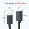 USB Extension Cable Fast Speed USB2.0 Extender Cable Male To Female Data Transfer Replace for Mouse Extender Cable