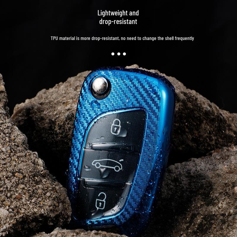 Carbon Fiber Key Shell/Case for Peugeot Citroen DS 4008/5008 C5 Remote