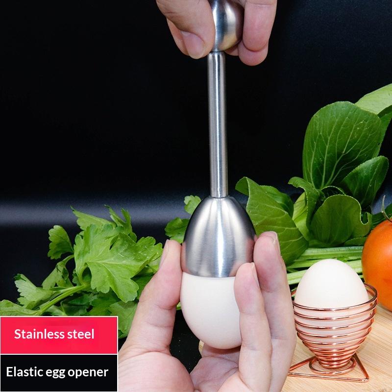 Stainless Steel Egg Topper Cutter Kitchen Tool For Hard Boiled Eggs Shell Removal Precision Eggshell Opener Breakfast Gadge
