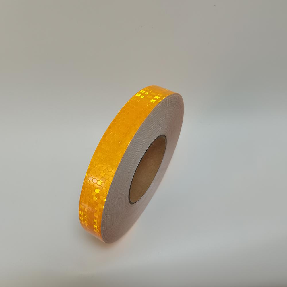 2.5cm*50m Bike Wheels Reflective Stickers Cycling Reflectors Strip Adhesive Tape Orange-yellow Decal For MTB Bicycle Helmet Car