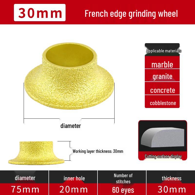 Bordureuse pour Carrelage en Marbre et Meuleuse à Pierre pour Meuleuses d'Angle - Outil de Découpe, Chanfreinage et Polissage de Carrelage