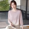 Elegant Spring Knitwear 2026: Stylish Gauze Sleeve Top for Middle-aged & Elderly Women