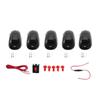 5Pcs 12LED Black Smoked Lens Cab Roof Top Marker Running Light For Truck SUV