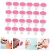 ARTSEWPLY 24-Piece Set of Replacement Grinding Heads for Electric Baby Nail Grinder, Red Plastic & Sandpaper, Kids Nail File Trimmer Replacement Parts