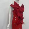 Elegant Strapless Diamond-Embellished Slim-Fit Bandage Evening Dress