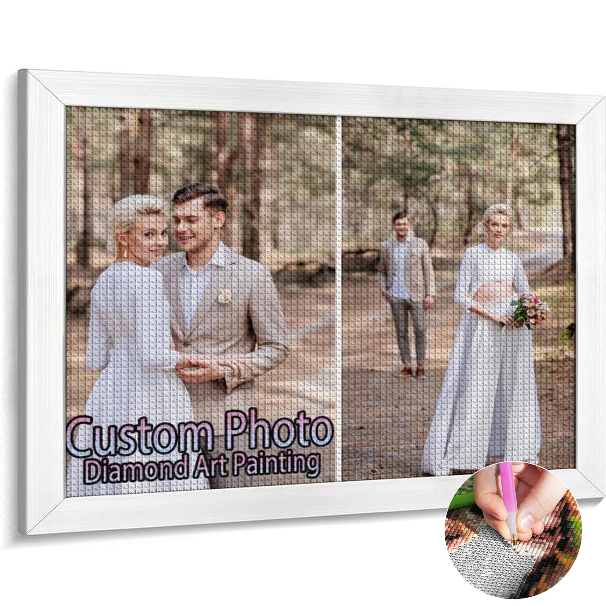 

Индивидуальная круглая алмазная мозаика, персонализированная алмазная мозаика для взрослых, 5D алмазная мозаика для семейных подарков, подарок 50x40