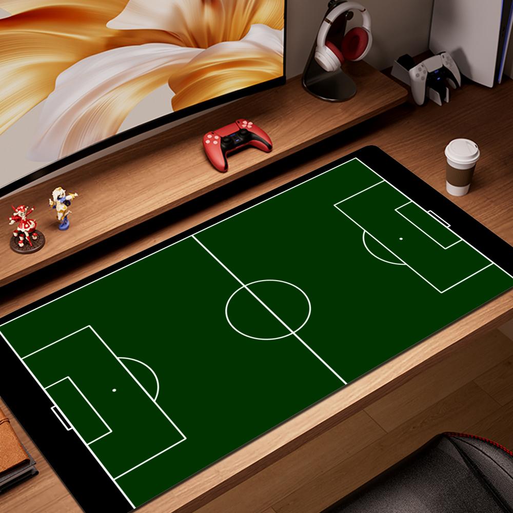 1pcs Soccer Field Print Large Stitched Edge Nonslip Gaming Desk Mat Mouse Pad