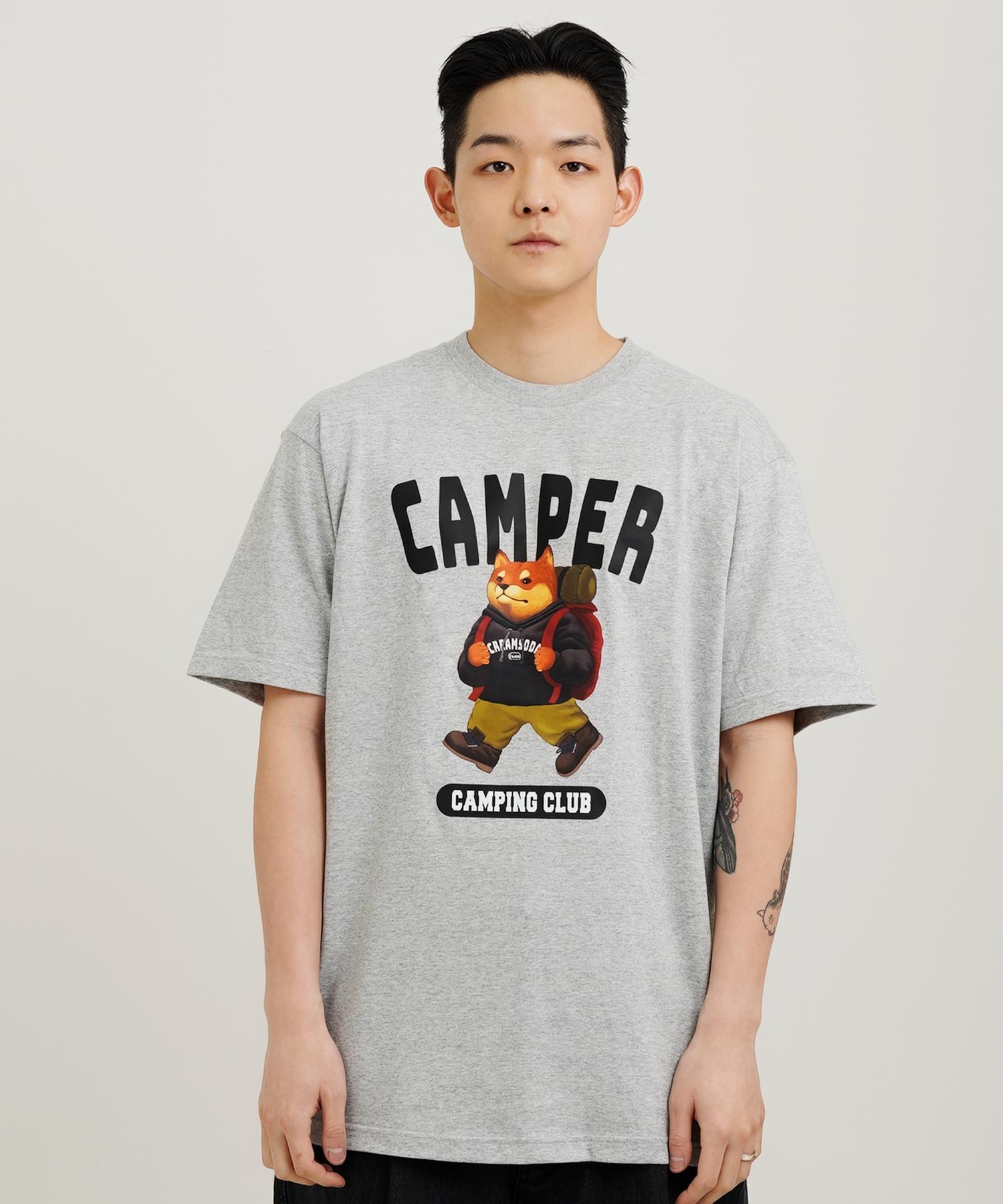Cream Soda Lab Camping Club Short Sleeve T-Shirt Gray Xl