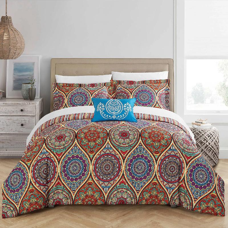 

Bed Three-Piece Set, Home Textile 90G Abrasive Cloth Printing Quilt Cover, Pillowcase, Bed Sheet Digital Printing Kit cover 135 * 200 * 1 and 50 * 75 * 1