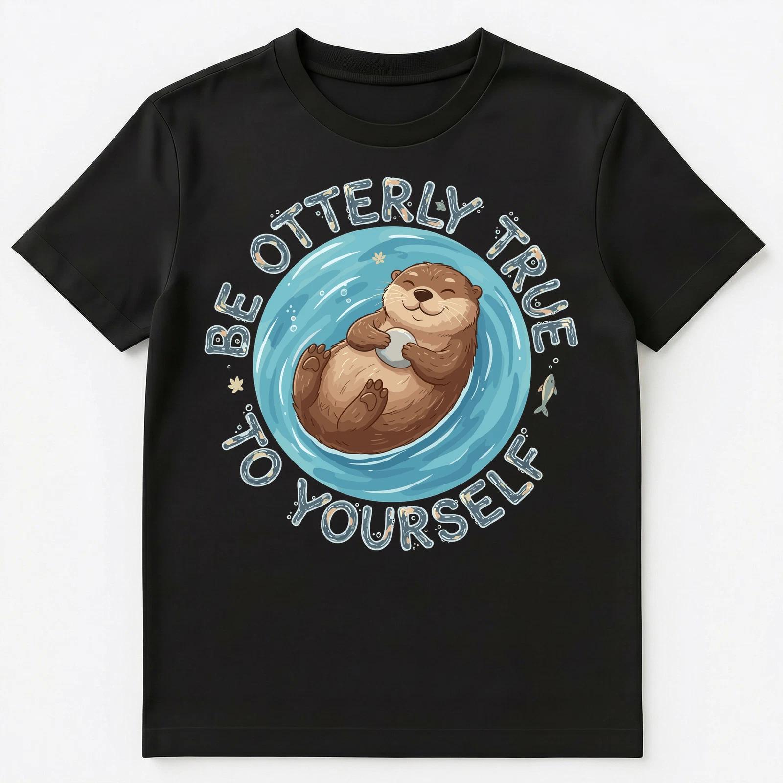 Be Otterly True Motivational Otter Art Unisex T-Shirt 3XL