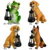 Unique Gift Solar Powered Frogs Garden Lanterns Resins Sculpture Waterproof Ornament For Outdoor Lawn Yard Home Decors
