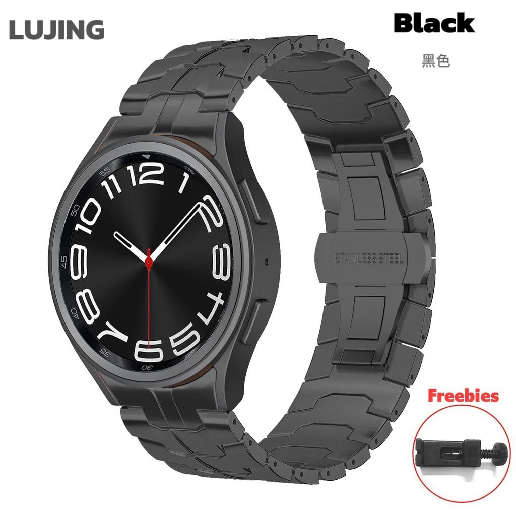 Rustfri stålrem for Samsung Galaxy Watch 7 6 5 4 Klassisk 47 mm 43 mm 42 46 mm 45 mm Ingen hull Metallbånd 40 mm 44 mm lenkearmbånd