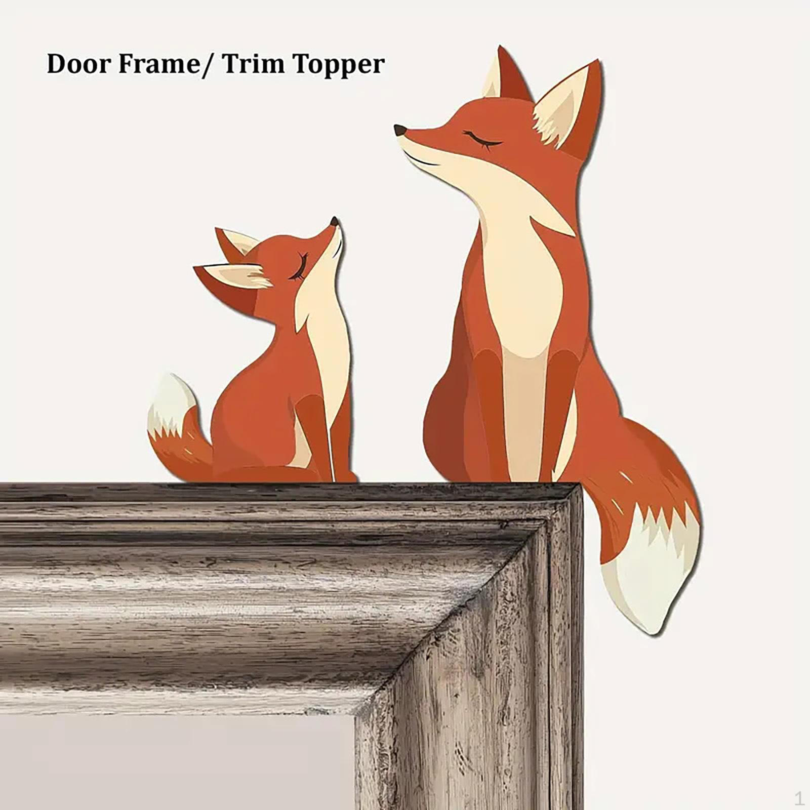 

2 Pieces Door Toppers Corner Decor Adorable, Wall Ornament for Hallway Entryway, Kids Right