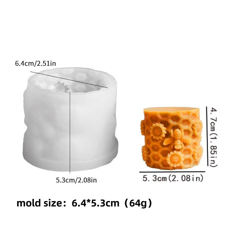 DIY Beehive Silicone Candle Molds 3D Honeycomb Aroma Plaster Soap Cake Baking Mold Plaster Resin Baking Mould Home Art Decor