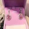 Echt S925 Silber Sterling Saphir Tropfen Ohrring Für Frauen Aretes De Mujer Topaz Schmuck Edelstein Ohrring Für Weibliche Orecchini