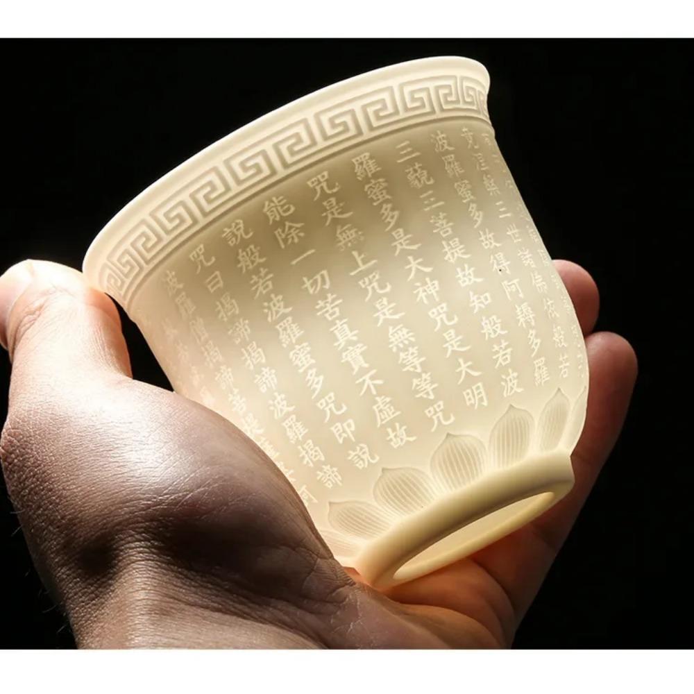 Chinese white porcelain cup goat fat jade personal cup Tea set ceramic host cup sample tea cup Kung Fu tea cup cup