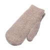 Double Layer All Fingers Mittens Solid Color Fur Knitted Gloves Fashion Winter Gloves  Women Girl