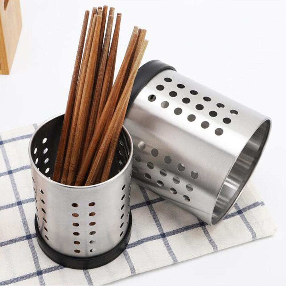 Cutlery Holder Organizer Flatware Holder Drainer Spoon Fork Chopsticks Storage Basket StainlessSteel Rack Home Kitchen Appliance