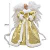 Wirlsweal Anjo de Natal Topo Anjo Boneca Estrela Topo de Árvore Iluminado Reutilizável Decoração de Pena Bom Detalhe Decoração Topo de Árvore de Natal Festa de Ano Novo