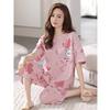 Women's Summer Short-sleeved Seven Pants Homewear Two-piece Suit