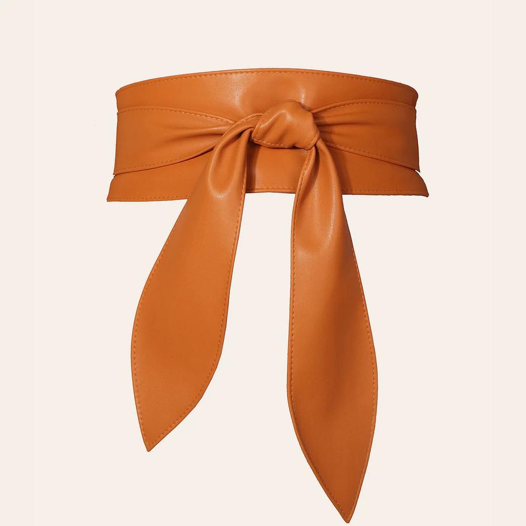 Wide Belt Waist Cincher with Decorative Waist Cincher and Bow Tie, New Soft and Versatile Super Long Ribbon