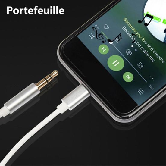 Hochgeschwindigkeits-8-Pin-Audiokabel AUX auf 3,5 mm Kabel für iPhone X/XR/7/8 Auto