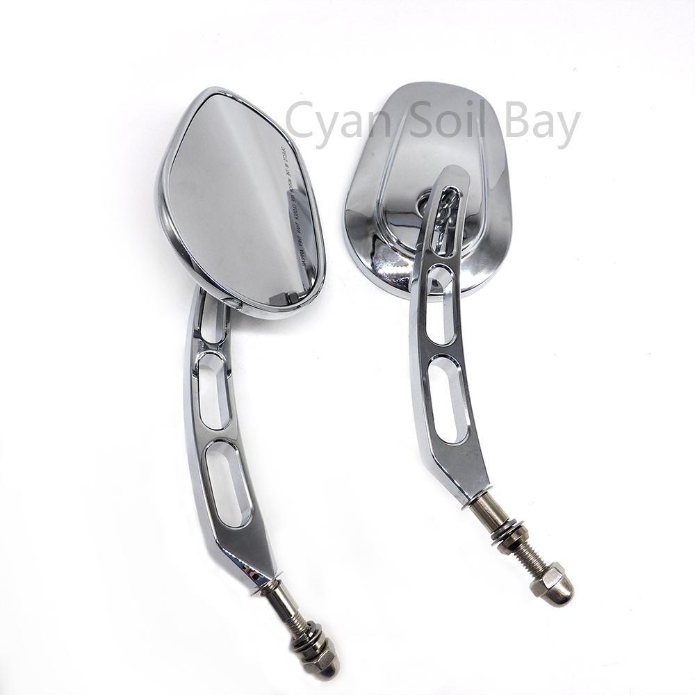 Černé motocyklové zrcátko zúžené s krátkým představcem boční zpětná zrcátka pro Harley Sportster XL 883 1200 Heritage Softail Fatboy