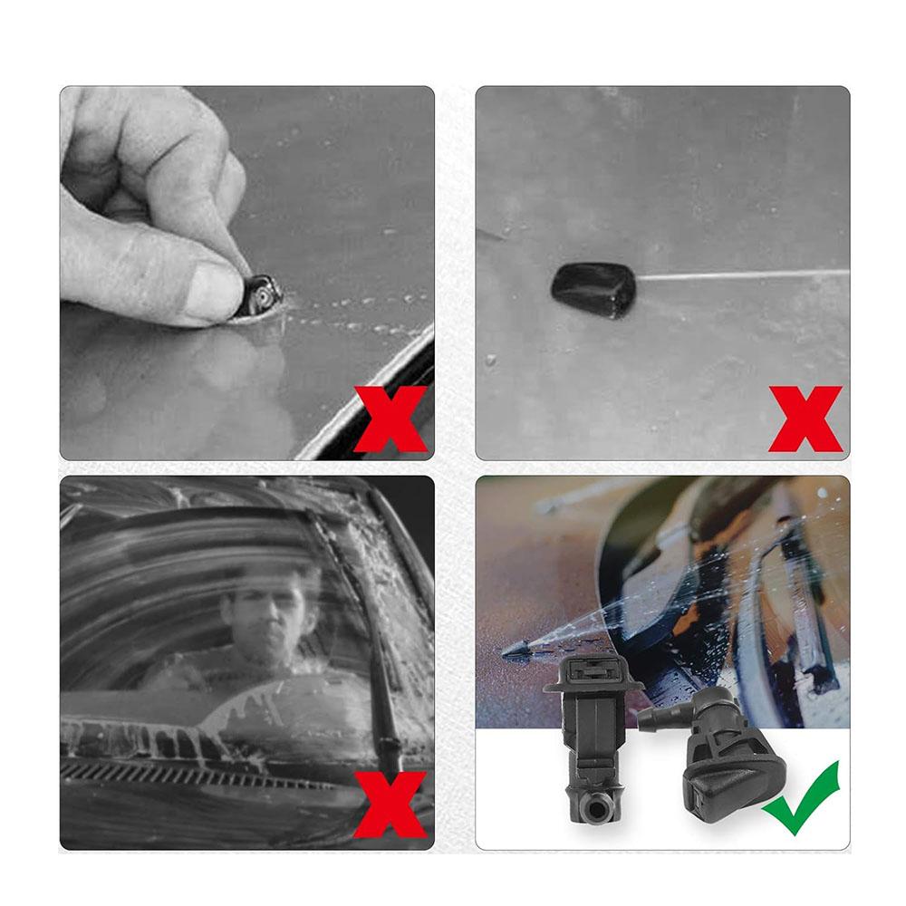 2PCS 55156728AB Windshield Wiper Washer Nozzle For Jeep Wrangler JK 2013-2017