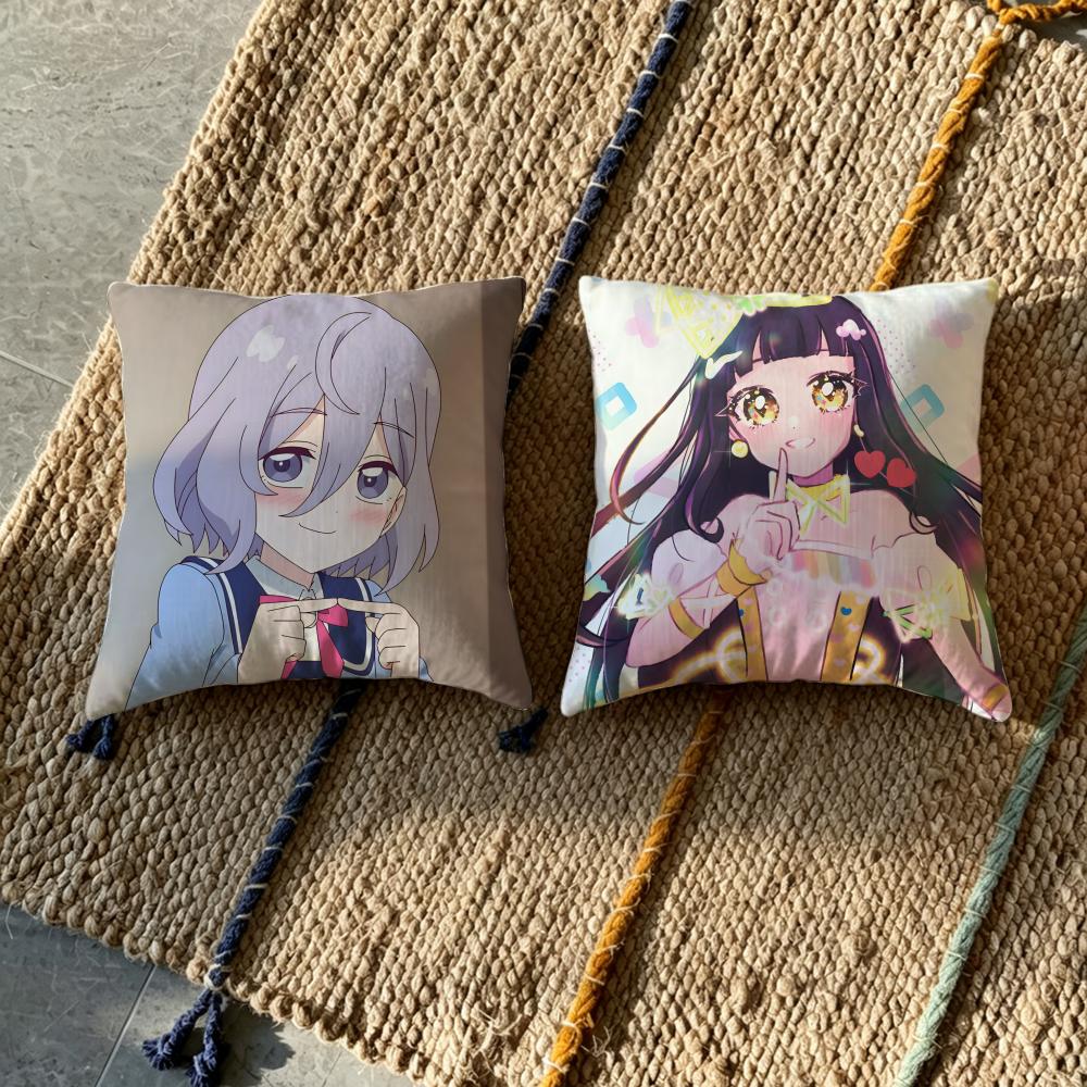 1A-Secret Loves Angel Anime Cushion Cover Natural Linen Pillowcase Set, All-In-One Decor For Sofa, Bedroom & Chair