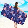 Pink Flamingo Beach Towel Tropical Floral Microfiber Quick Dry Large Bath Towel Summer Pool Travel Blanket