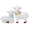 1 Pereche Figurine Animale Oaie Păpușă Mini Ornamente Statuetă Miel Jucării Grădină Zână Decor Acasă Statui Terariu Accesorii
