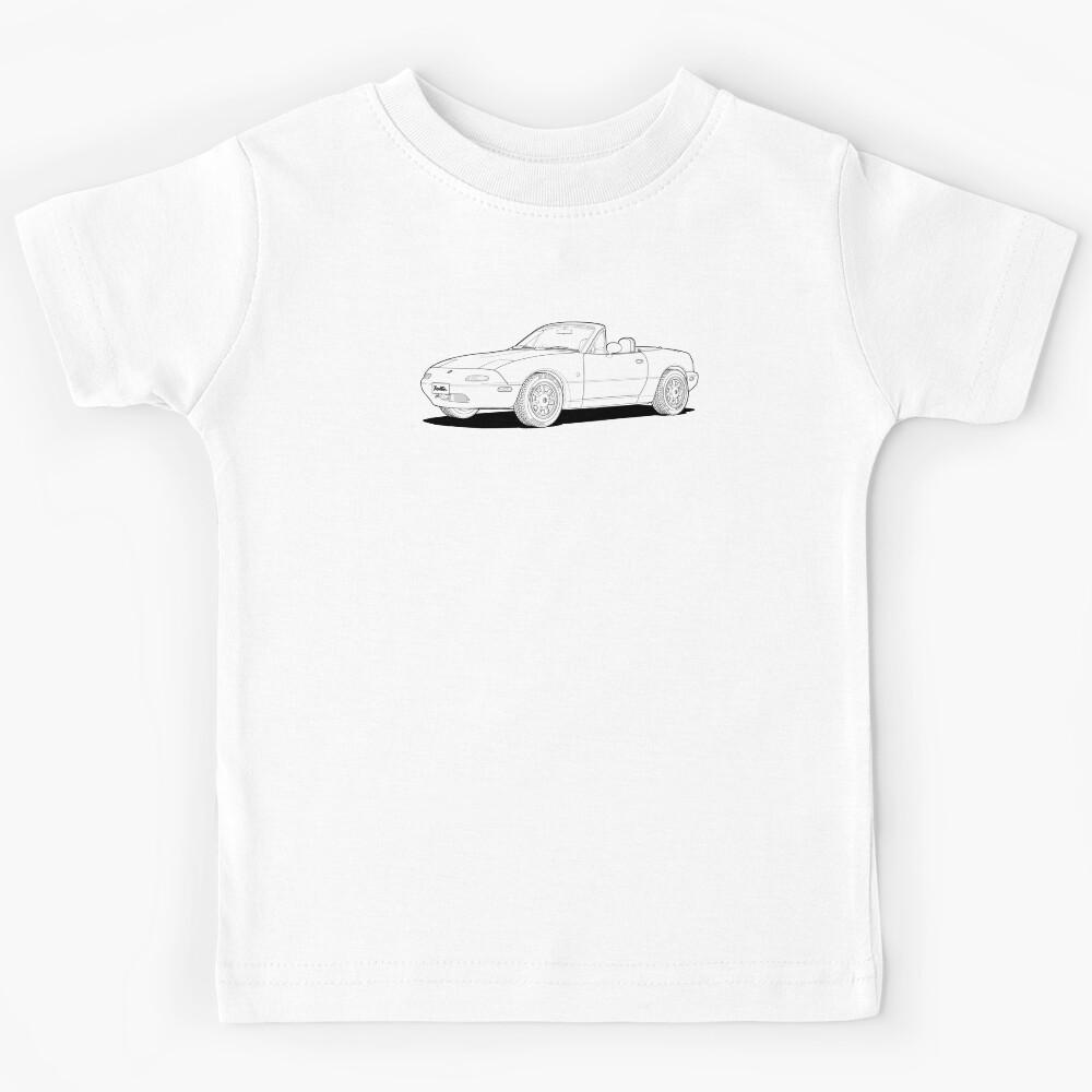 Eunos Roadster MK1 Line Illustration Kids T-Shirt 150