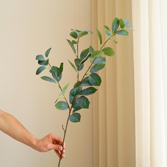 Decorative Artificial Plant No Watering Fade-less Flower Arrangement Simulation Eucalyptus Photography Props