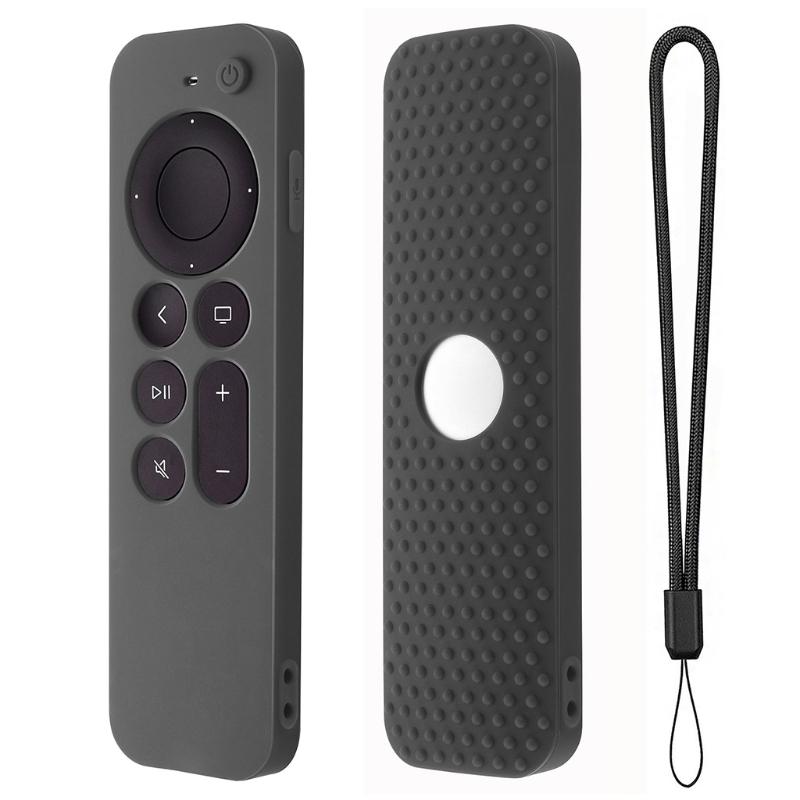 

for -Apple TV 4K Remote Control Silicone Protective Cover Waterproof All-inclusive Drop-proof and Dust-proof 1 темно-серого