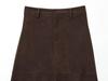 European and American Style Suede Texture Vest and Midi Skirt Set - Autumn Collection