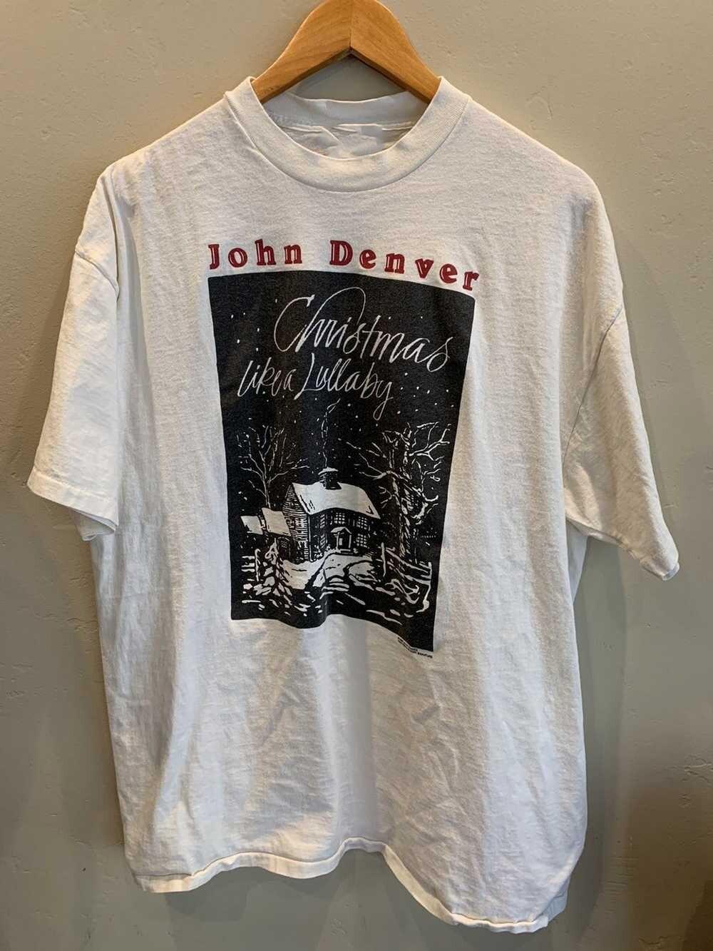 Vtg John Denver Christmas Like A Lullaby Cotton White Full Size Shirt CM186 XL