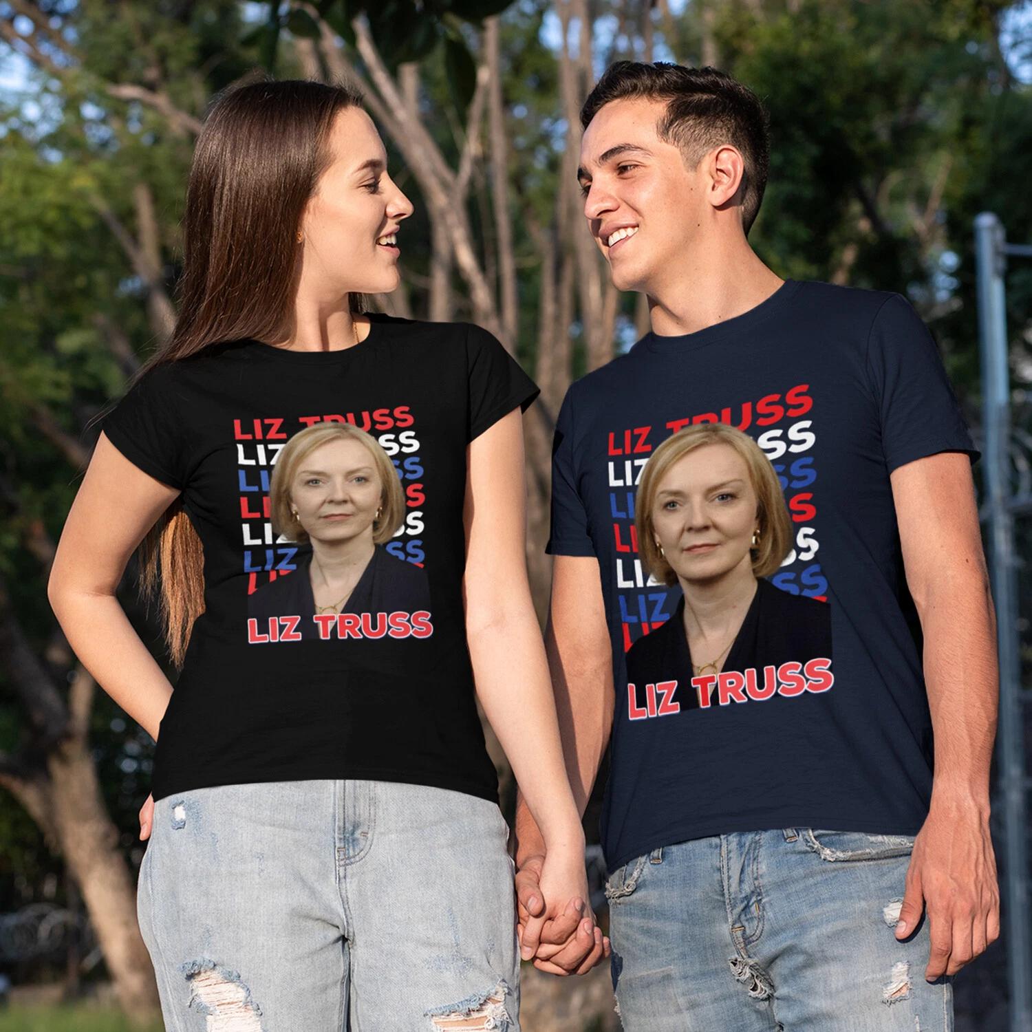 Liz Truss British Prime Minister Union Jack Ready To Lead Uk Unisex T Shirt Top S