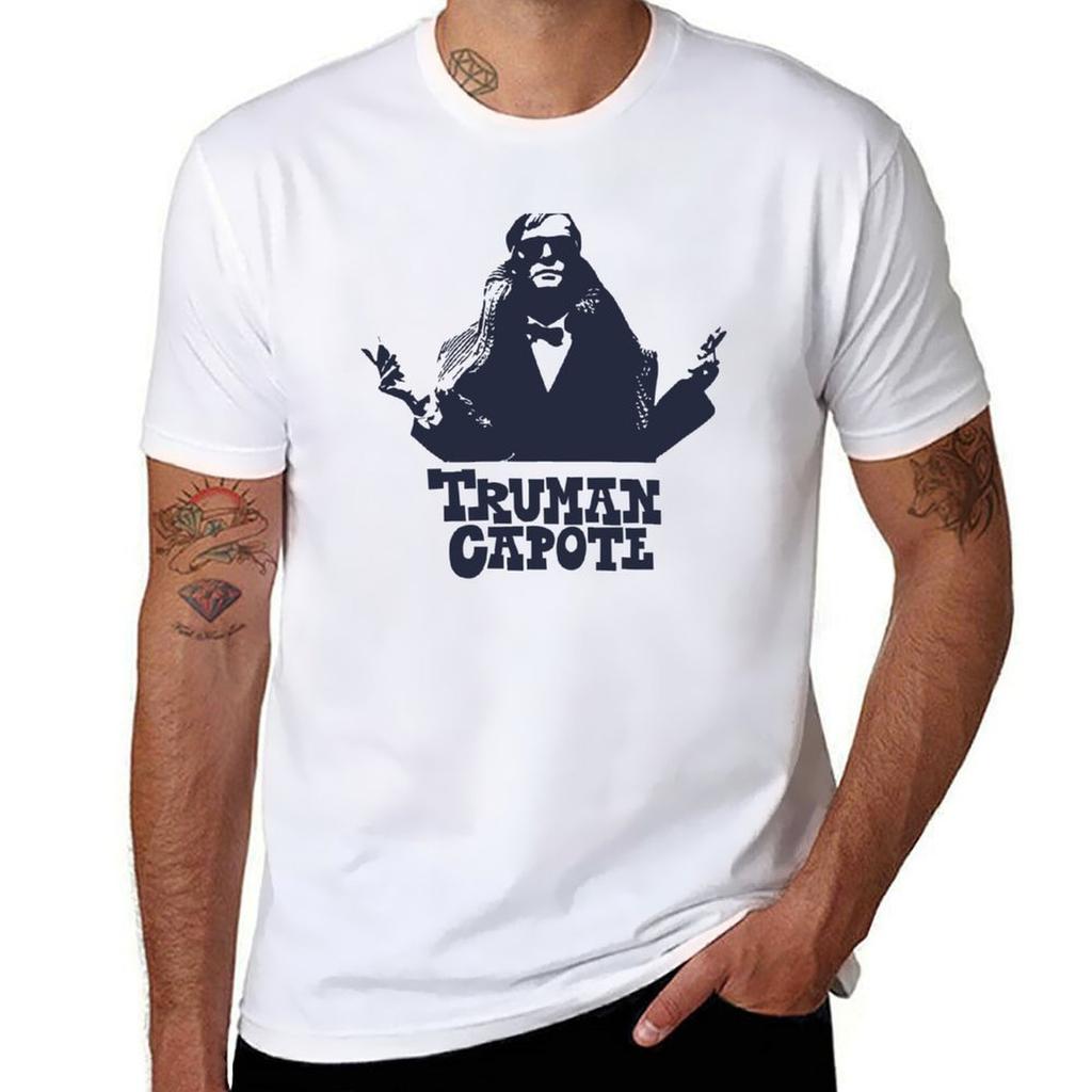 TruUnisex Capote Tee Celebrating Literary Masterpieces TShirt Street Style Casual Tee Shirt