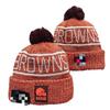 NFL Team Style Knit Beanie Winter Warm Embroidered Fleece Lined Hat Men Women
