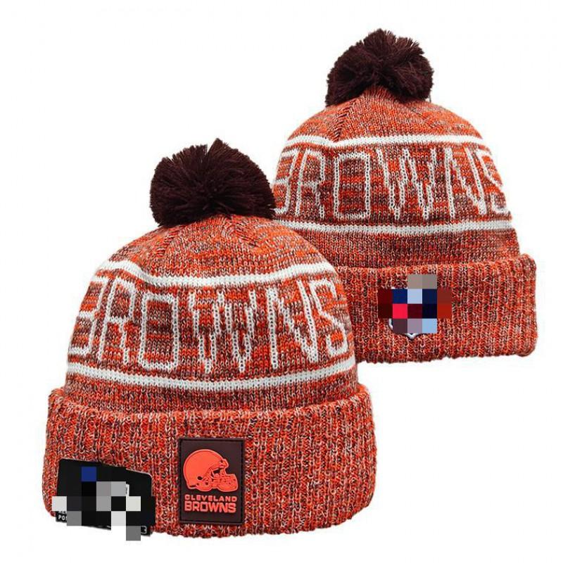 NFL Team Style Knit Beanie Winter Warm Embroidered Fleece Lined Hat Men Women