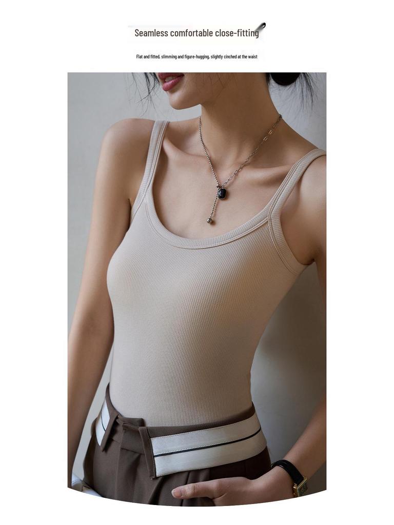 Damen Ärmelloses Anti-Expositions-Camisole-Top - Sommer Ober- und Unterbekleidung Basis, Seitliche Fettabdeckung