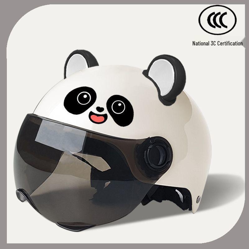 Certified Electric Motorcycle Helmet with Cat Ears - Unisex, Cute, Simple Summer Riding, Sun Protection