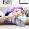 "Vivid Purple Hair Earrings: Add a Pop of Color to Your Look!"Blanket Lightweight Flannel Throw Blanket for Sofa, Bed, Travel, Camping, Livi