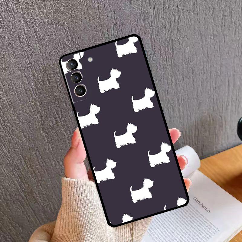 

West Highland Terrier Westie Phone Case For Samsung Galaxy S24 Ultra S20 S21 S22 S23 S25 Plus S9 S10 S24 S25 FE Cover Galaxy S23