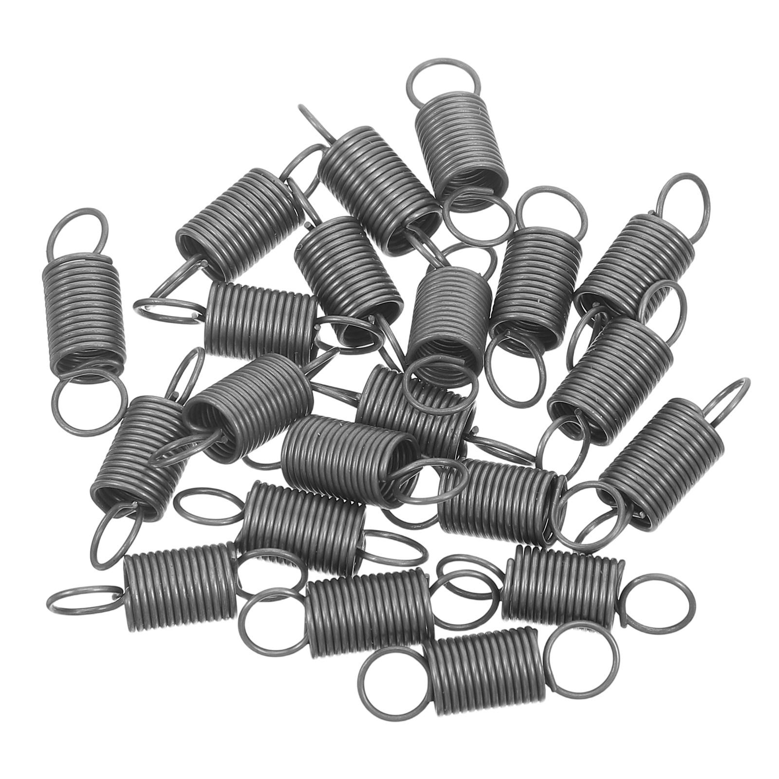 20Pcs Small Steel Extension Springs Dual Hook Tension Spring 0.2 X 0.8 for Machinery Construction Flat Mop Screen Door Repair other