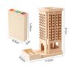 New 3in1 Stick and Tower Game Wooden Arithmetic Early Education Montessori Toys Thinking Training Parent-child Interactive Toy