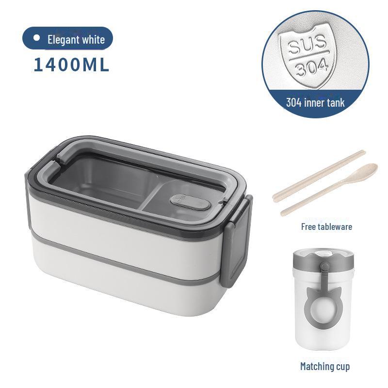 Doppelschichtige isolierte Lunchbox aus Edelstahl 304 für Büroangestellte und Studenten