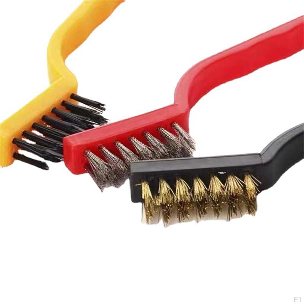 3 Pieces Wire Brush Set for Cleaning,Complete Cleaning Kit,Scratch Brushes Paint Rust