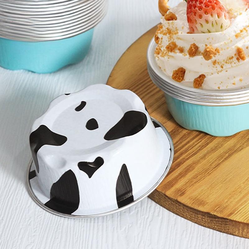 MDNG Golden Baking Foil Pudding Cups with Lids